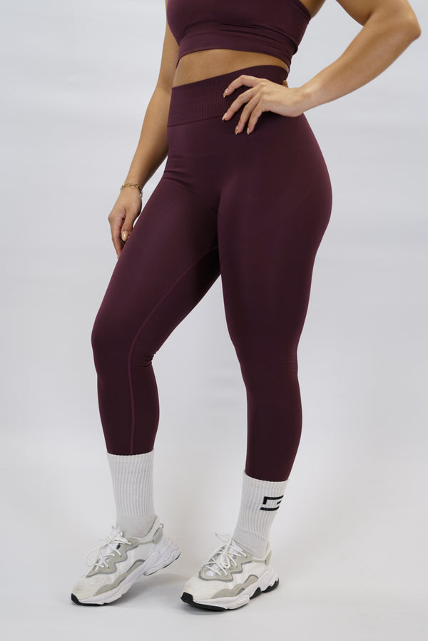 Lila Celia Seamless Tights - sömlösa tränings leggings med Gymwear-logga bak