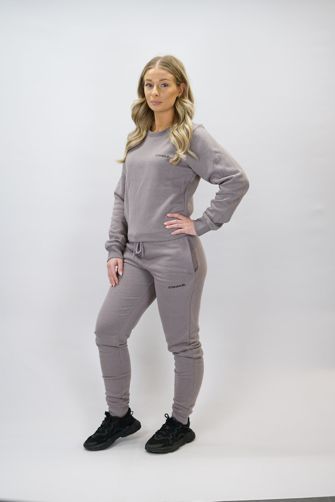 Cleo Sweatshirt dam i mjuk borstad bomull, Zink färg, med stilren logga på vänster bröst. Komfortabel och snygg sweatshirt för vardagsbruk.