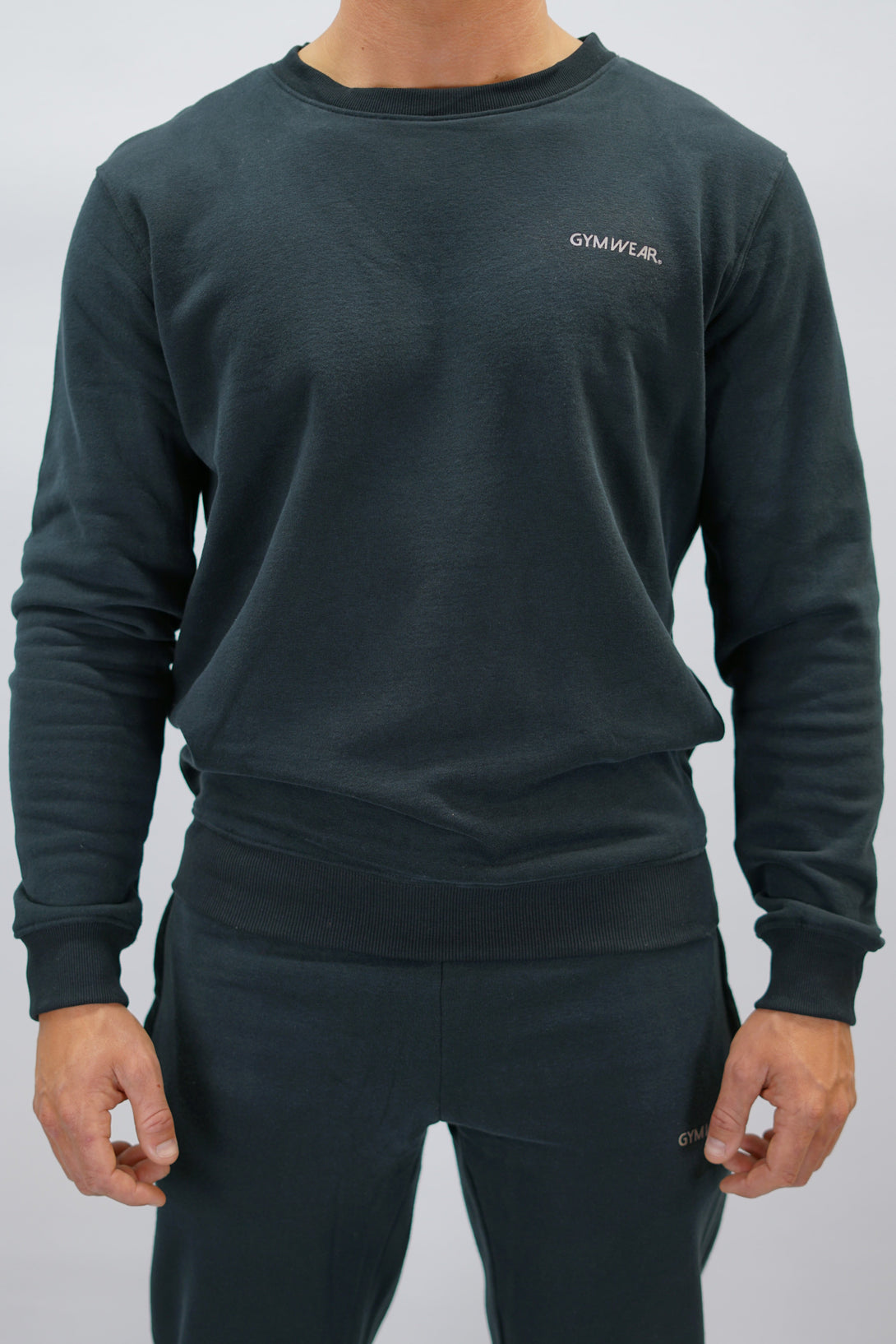 Cleo Sweatshirt herr i mjuk borstad bomull, svart färg, med stilren logga på vänster bröst. Komfortabel och snygg sweatshirt för vardagsbruk.